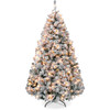 Best Choice Products Pre-Lit Artificial Christmas Tree 7.5ft Snow Flocked New