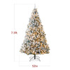 Best Choice Products Pre-Lit Artificial Christmas Tree 7.5ft Snow Flocked New