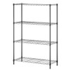 BESTOFFICE 4 TIER SHELVING UNIT NSF WIRE 14X36X54,BLACK - BLACK New