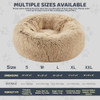 Inspaws Calming Dog Bed Medium Large Dogs Donut Cuddler Cat Bed Shag Latte New