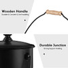AMAGABELI GARDEN & HOME Ash Bucket Lid Outdoor and Indoor Coal Bucket - Black
