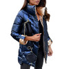 Cnkwei Quilted Lightweight Jackets Metallic Shiny Winter Coat Size: Small - Blue New
