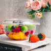 Lullaby 100 Packs 32oz Clear Plastic Salad Bowls with Lids Bulk, Disposable New