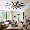 PARROT UNCLE 72 IN. INDOOR GOLD WINDMILL CEILING FAN LIGHT REMOTE - GOLD/BLACK