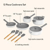 So Yummy by bella 12 Piece Cookware Set w EverGood Ceramic Nonstick Coating New