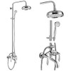 gotonovo Polished Chrome Exposed Pipe Bathroom Shower System Wall Mount 8’’ New