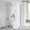 gotonovo Polished Chrome Exposed Pipe Bathroom Shower System Wall Mount 8’’ New