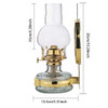 POCHY CLASSIC OIL LAMP large KEROSENE LAMP GLASS MIRROR OIL LAMP - CLEAR New
