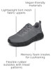 SKECHERS MEN'S BOBS B FLEX-ARCH COMFORT EDGE SNEAKER - SIZE 8 - DARK GRAY