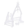 Best Choice Products 4ft Outdoor Nativity Scene, Christmas Holy Family - White New
