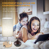 BRIGHTEVER BEDSIDE TABLE LAMPS WITH 2 USB CHARGING - CREAM