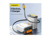 PISEN 30W GaN Fast Charging Retractable Wall Charger Set White (US)