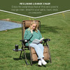 TIMBER RIDGE Zero Gravity Chairs, Folding Chair Padded Lounge - Brown New
