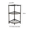 NW 3-Tier Kitchen Corner Shelf Rack Multi-Layer Small-3 Tiers B08QRNS1B2 - Black New