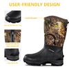 DRYCODE Rubber Mid Calf Rain Boots Durable Waterproof Black/Brown/Camo Size 12