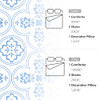Style Quarters Queen Comforter Set 3 Pieces Geometric Boho Bedding Sets -Blue New