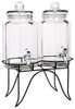 Home Essentials 1832A Del Sol Twin Hexagon Dispenser with Rack, 1 Gallon, Clear New