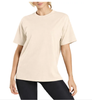 BLUE ICE WOMEN'S LOOSE FIT SHORT SLEEVE CREW NECK SOLID TEE - SIZE: L - NATURAL New