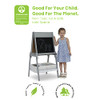 DELTA CHILDREN CHELSEA DOUBLE-SIDED STORAGE EASEL LIGHT GREY/WHITE
