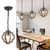 KNWZVC Farmhouse Pendant Wood Light Pendant Light Height Adjustable B095PGG9S8