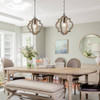 KNWZVC Farmhouse Pendant Wood Light Pendant Light Height Adjustable B095PGG9S8