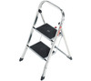 HAILO K30 2-STEP ALUMINUM STEP STOOL - SILVER STEEL New