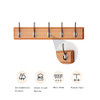 Spotact Wall Mounted Rustic Coat Rack Wooden Wall Hanger Heavy Duty - Cherry New