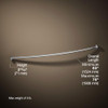 KOHLER Expanse curved shower rod traditional design polished stainless K-9349-S