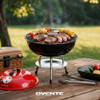 OVENTE 14 Inch Portable Charcoal Grill Dual Venting GQR0400BR - Red New