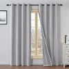 GENERIC 100% BLACKOUT CURTAINS 84 INCH LENGTH 2 PANELS SET - GRAYISH WHITE
