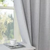 GENERIC 100% BLACKOUT CURTAINS 84 INCH LENGTH 2 PANELS SET - GRAYISH WHITE