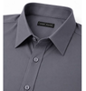 JAMES TAILOR MEN' SLIM FIT LONG SLEEVE STRETCH DRESS SHIRT SIZE: MEN 3XL - GRAY