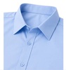 JAMES TAILOR MEN' SLIM FIT LONG SLEEVE STRETCH DRESS SHIRT SIZE: L - LIGHT BLUE New
