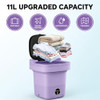 AISLE 3 ESSENTIALS PORTABLE WASHING MACHINE 11L MINI FOLDING WASHER - PURPLE