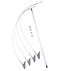 ShelterLogic 4-Piece Easy Hook Anchor Kit 4 Cable Clamps Driving Rod - Silver New