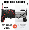 B0C6X3X8HG Collapsible Wagon Cart Wagons Carts Heavy Duty Foldable - Gray New