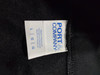 PORT & COMPANY BLACK ZIP-UP GRAPHIC UNISEX HOODIE - SIZE: MEN L WOMEN L - BLACK