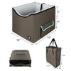 X-ZONE PET Dog Booster Car Seat Pet Bed Home Pockets Carrying Case - Brown&Blue