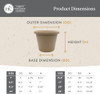 11.5" Round Classic Planter Plastic Plant Pot Indoor Outdoor B086MSDRCR - Black New