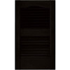 Ekena Millwork 12 in. Vinyl Louvered Shutters in Black, 12"W x 1"D x55"H, 2 pack