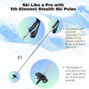 5th Element Stealth 2 Ski Poles for Adults Designed for Snow Skiing 110cm -White