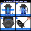 GOOTOP Mosquito Zapper Bug Zapper Outdoor Electric Bug Zapper Fly Zapper Black New