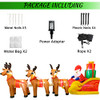 DomKom 10 FT Christmas Inflatable Santa Claus on Sleigh with Three Reindeer New