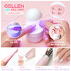 Gellen Nail Tips Glue Gel Kit Acrylic Nail 240Pcs Clear Stiletto Curl Set New