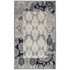 Superior Mystique Collection Area Rug, Elegant Damask Pattern - Black & Grey New