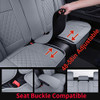 INCH EMPIRE Car Seat Cover-Water Proof Synthetic Leather Cushion Grey Grid Set New