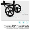 ELENKER BEST VALUE KNEE WALKER 10" FRONT WHEELS MEDICAL SCOOTER CRUTCH BLACK New