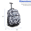 J World Sundance Laptop Rolling Backpack Roller Bookbag with Wheels 20 Inch Camo