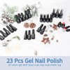 Skywei Gel Nail Polish Glitter White Gray Blue Red Gel Polish Christmas Set New