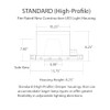 6 Inch LED Fire Rated Housing New Construction Recessed Can B07PJM4398 - 1 Pack New